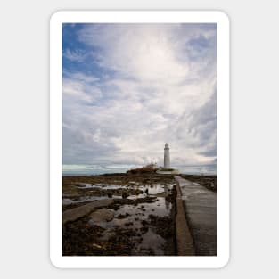 Early morning reflections at St Mary's Island Sticker